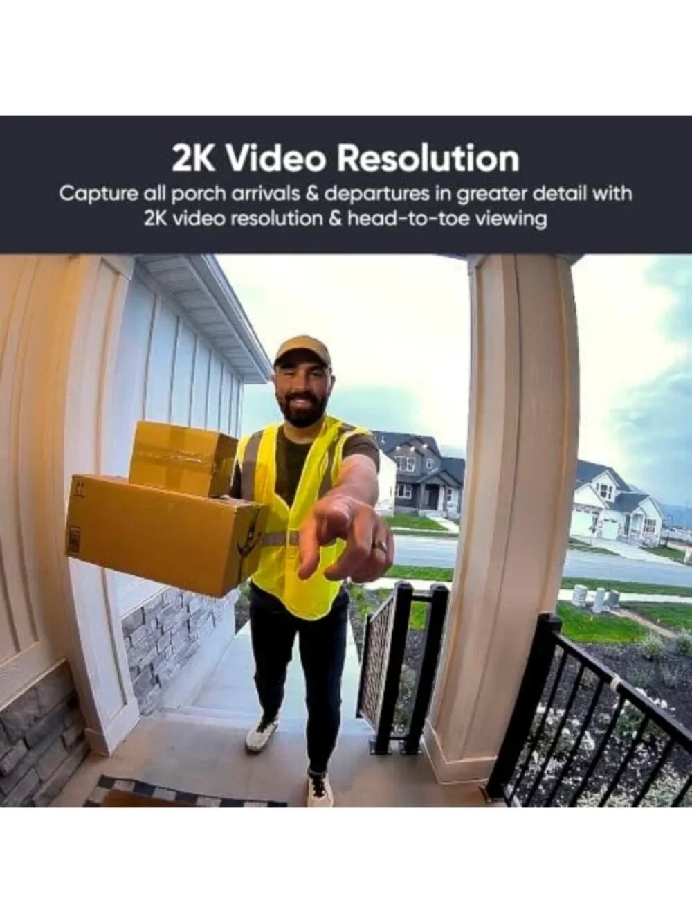 2K HD Wired Doorbell Camera - Smart Home Security, Easy Installation, Compatible